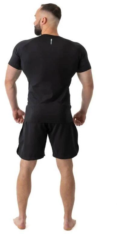 Rashguard, juoda, trumpos rankovės, BlackRS - S
