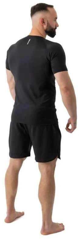 Rashguard, juoda, trumpos rankovės, BlackRS - S