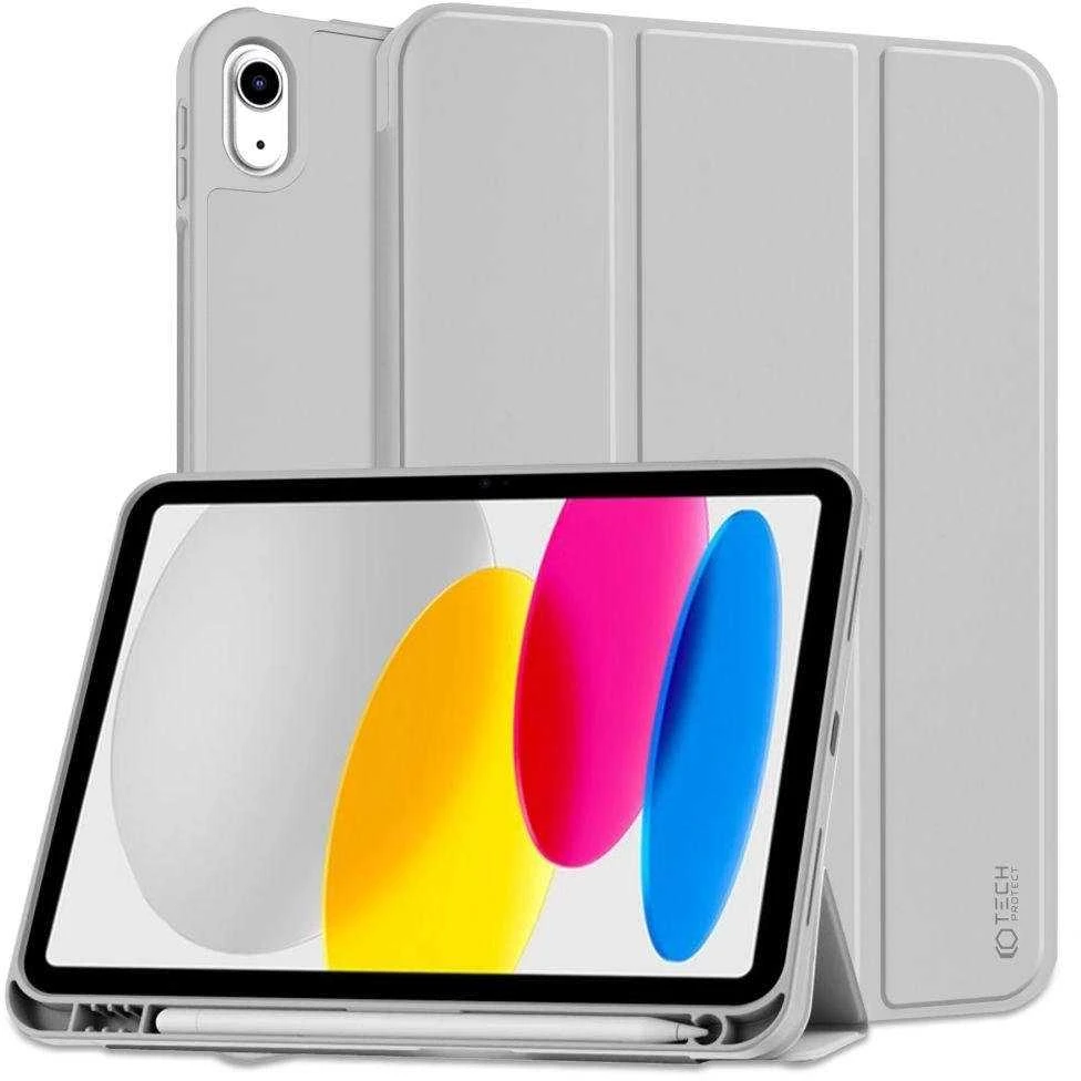 Tech-Protect SC Pen Apple iPad 10.9” 10 / 2022 / 11” 11 / 2025 – dėklas planšetiniam kompiuteriui pilkos spalvos