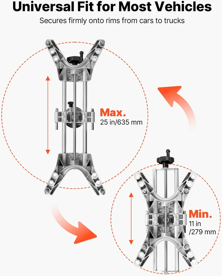 VEVOR ratlankių spaustuvas ir magnetinis adapteris