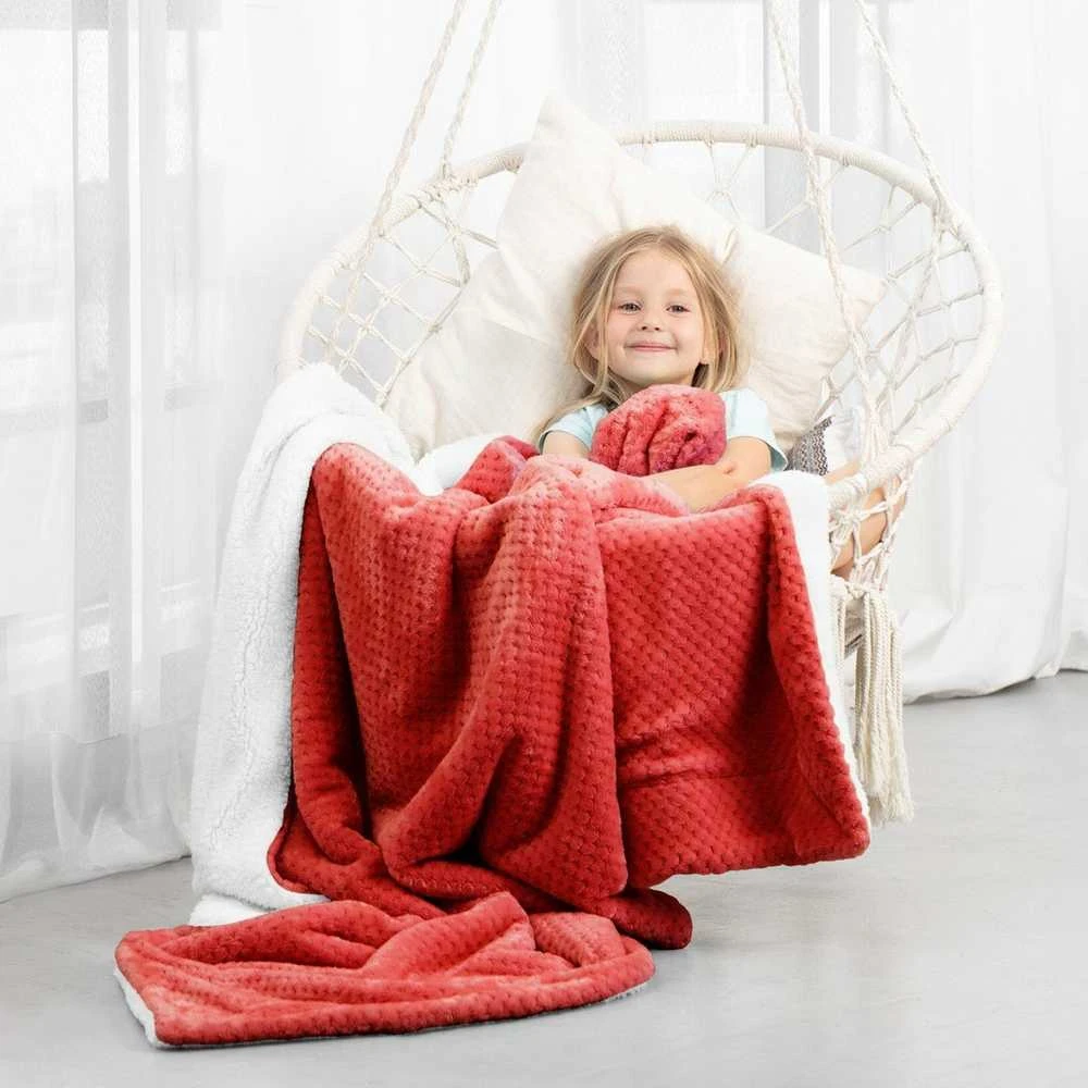 AmeliaHome Pledas SHLEEPY, 220x240 cm, spalva: raudona/balta
