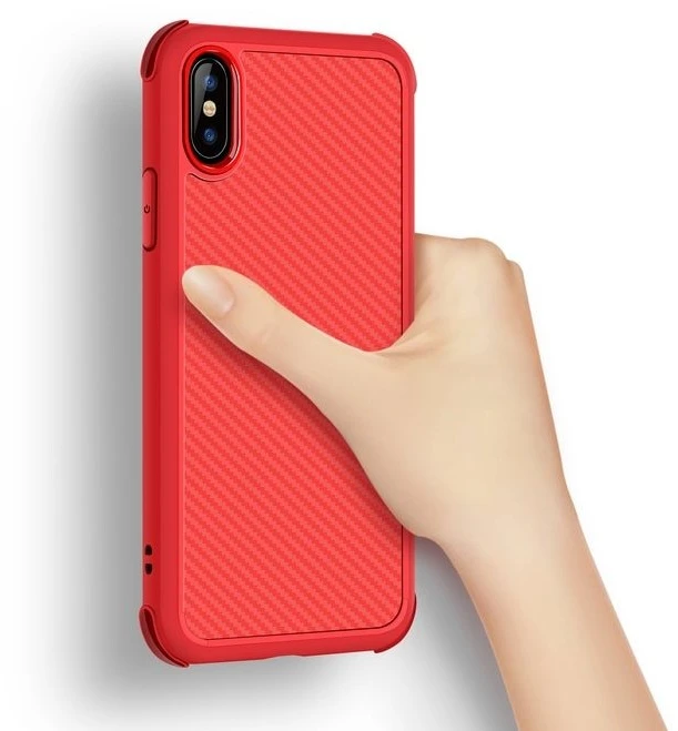 Raudonas „Devia Shark1“ apsauginis dėklas „iPhone XS Max“