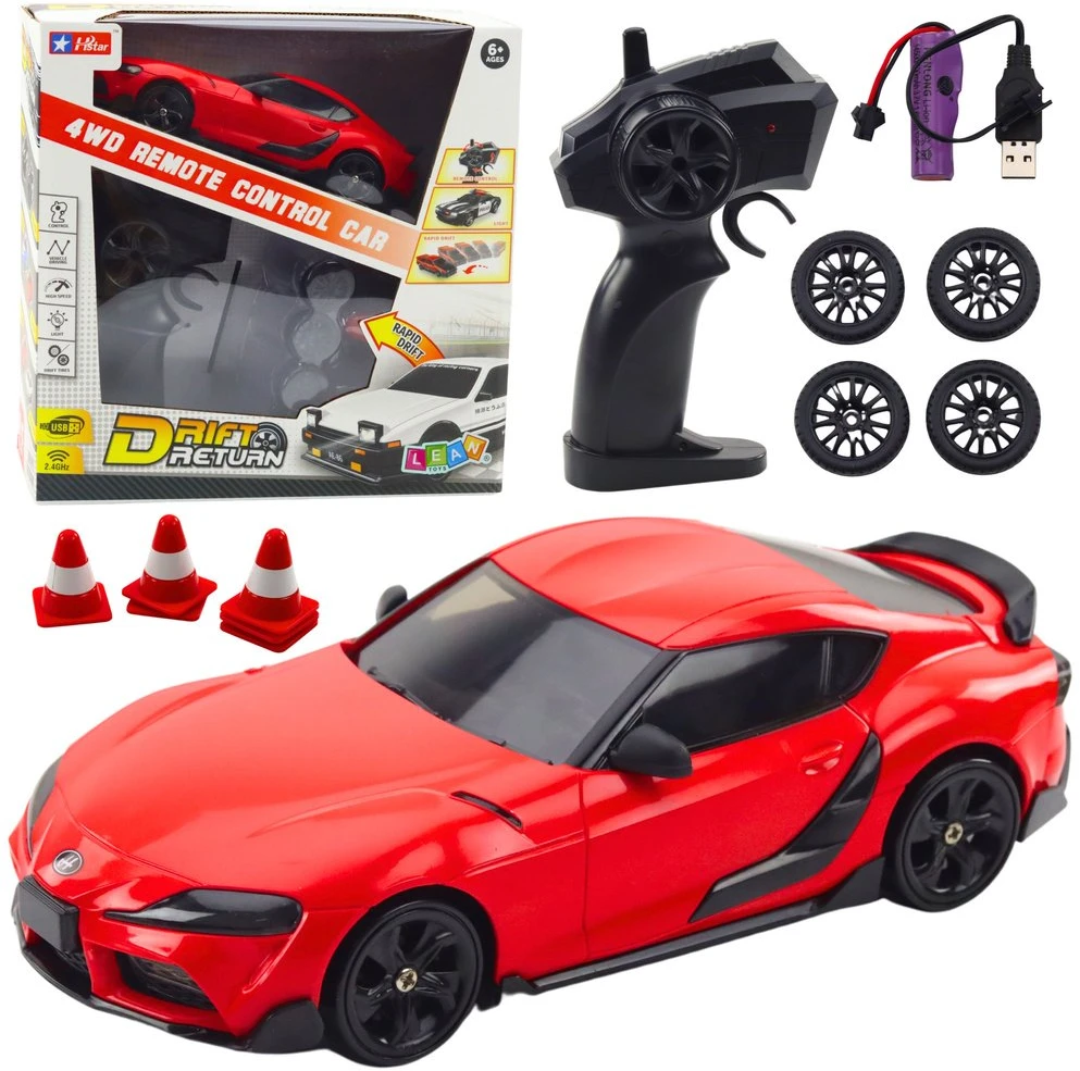 Lean Toys Nuotoliniu būdu valdomas 4WD driftinis automobilis RC