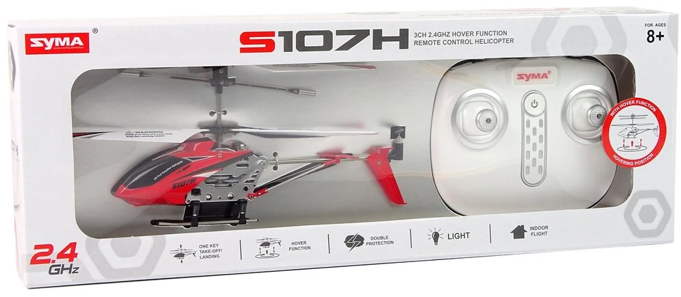 Nuotolinio valdymo malūnsparnis Syma S107H, raudonas