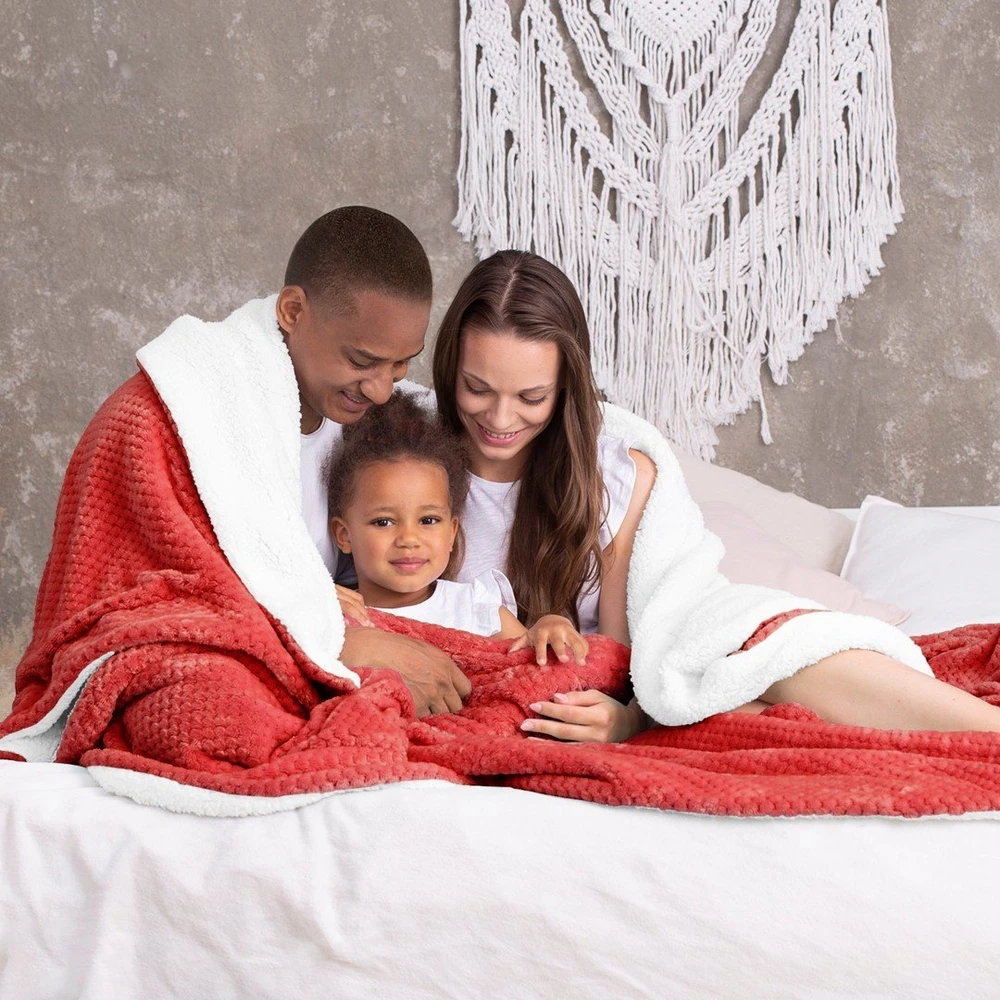 AmeliaHome Pledas SHLEEPY, 70X150 cm, spalva: raudona