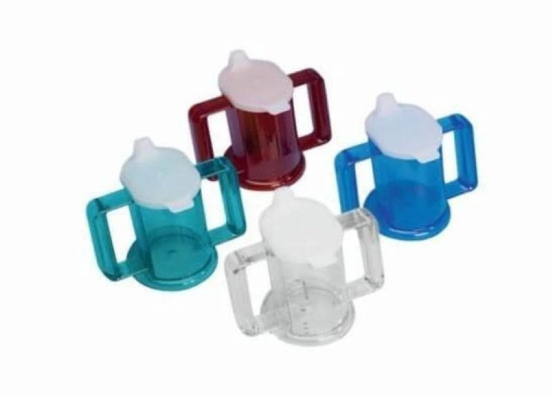 Gėrimo Puodelis - SundO 250ml Dviejų Rankenų Išsiliejimui Atsparus Dangtelis Raudonas