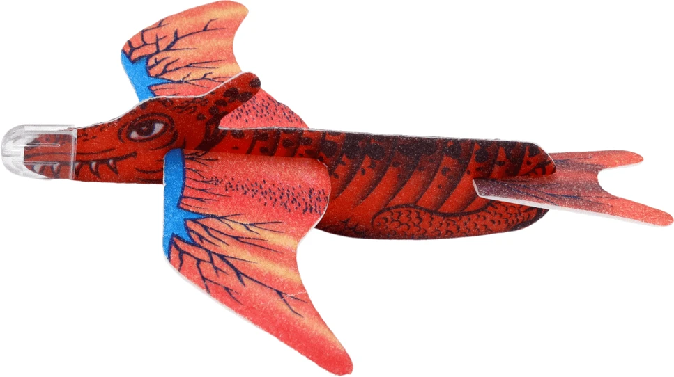 Putplasčio lėktuvas Dinozauras Lean Toys, raudonas
