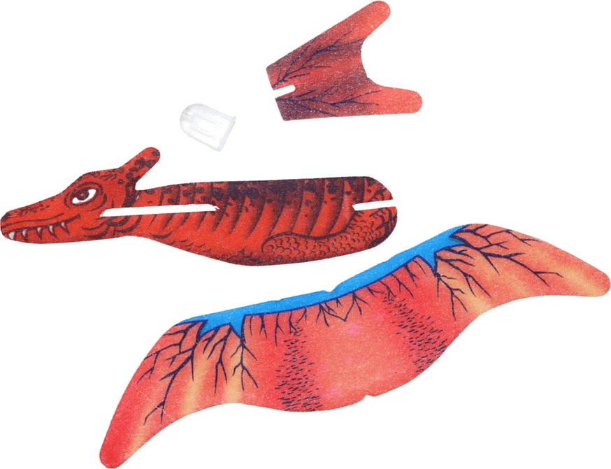 Putplasčio lėktuvas Dinozauras Lean Toys, raudonas
