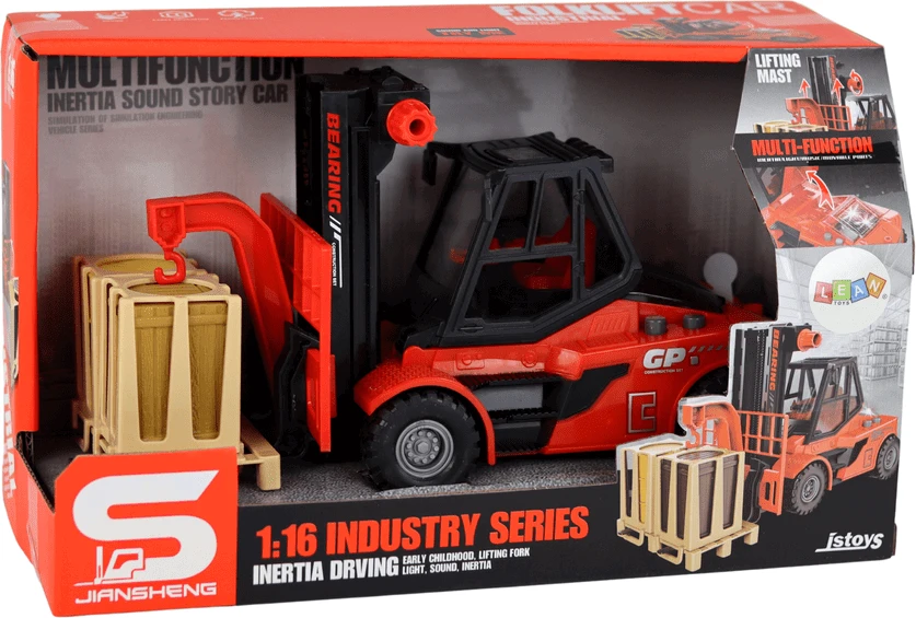 Lean Toys Žaislinis šakinis krautuvas, 1:16