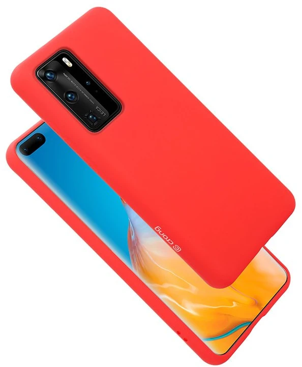 Crong Color Cover - Flexible dėklas skirtas Huawei P40 Pro Raudona