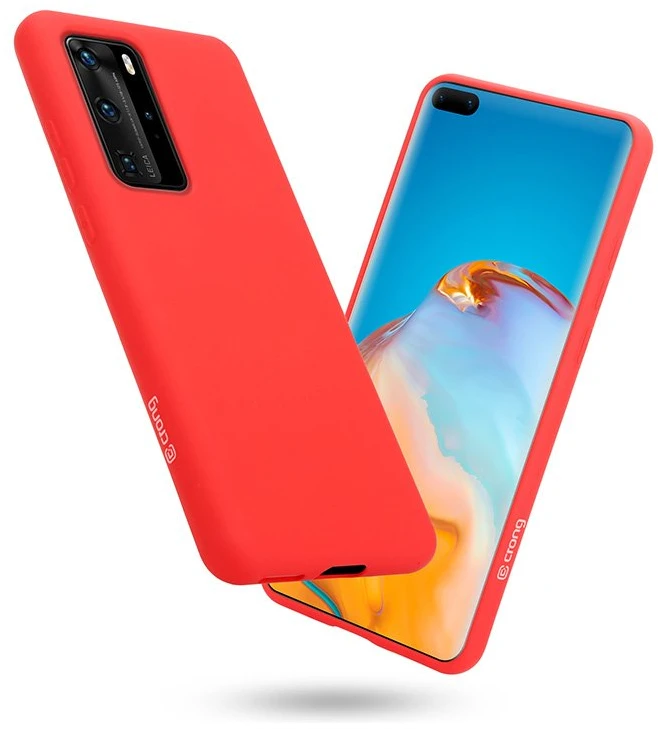 Crong Color Cover - Flexible dėklas skirtas Huawei P40 Pro Raudona