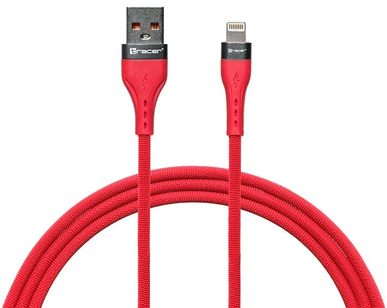 Tracer Raudonas USB A–Lightning laidas 1 m