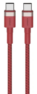Raudonas USB-C į USB-C 3A 1 m laidas