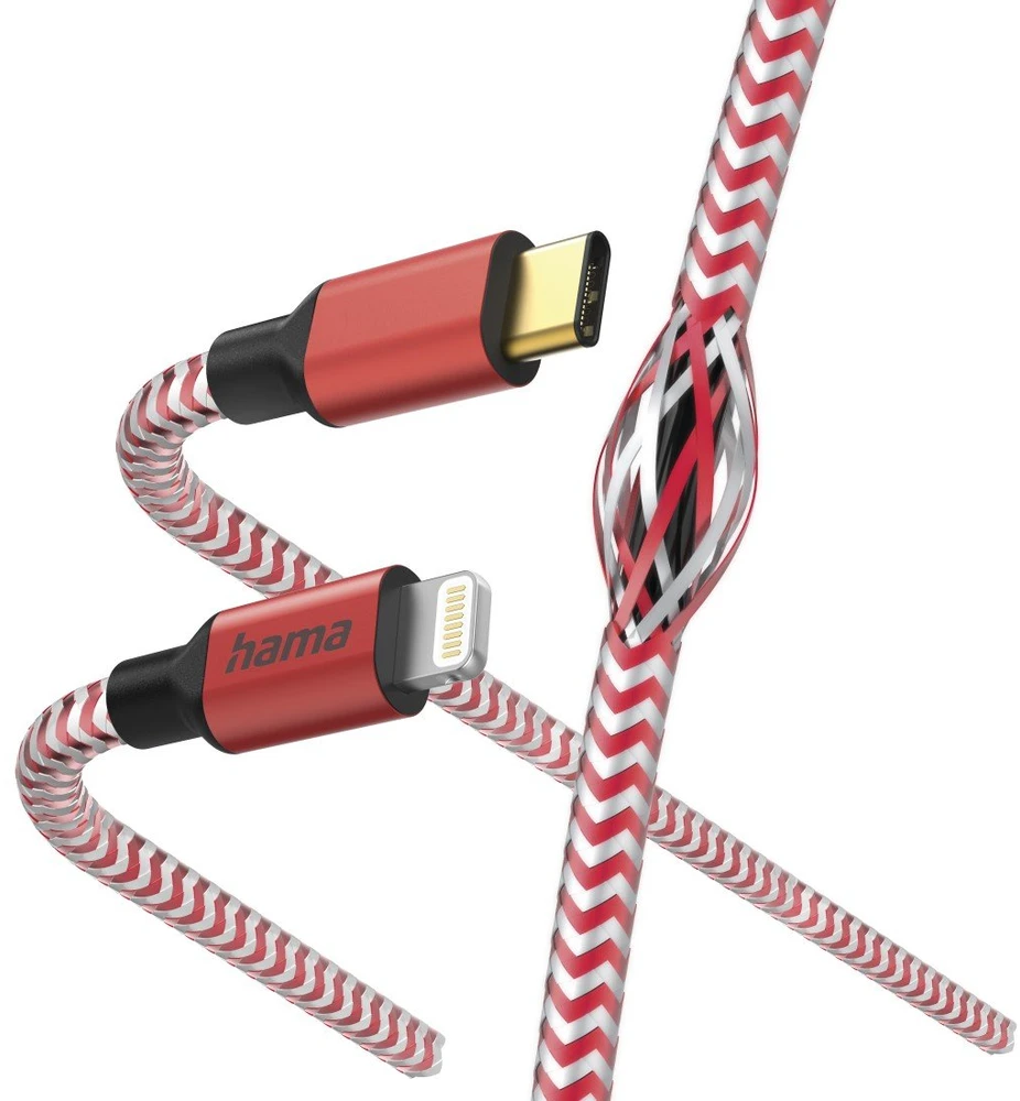 Hama Reflected USB-C - Lightning 1,5m, raudonas