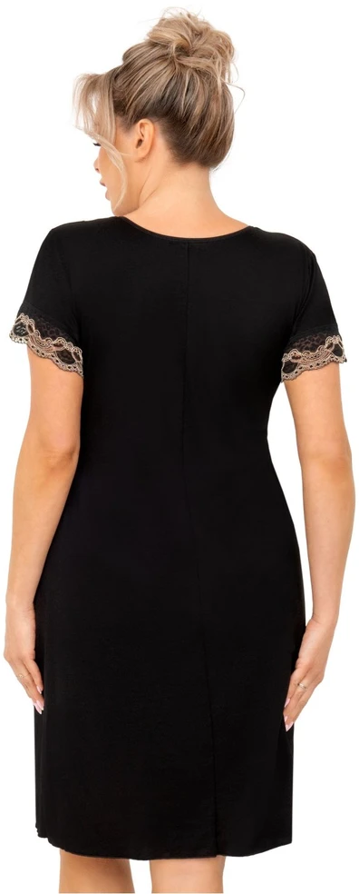 Raudoni naktinukai su juodais nėriniais Patrizia
