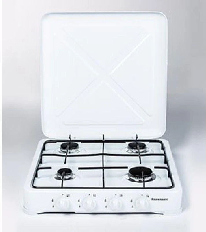 Kaitlentė Ravanson K-04T hob Juodas, Baltas Countertop Gas 4 zone(s)