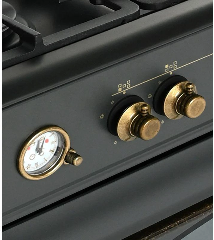 Ravanson Retro KWGE–90AR gas and electric cooker (juodas)