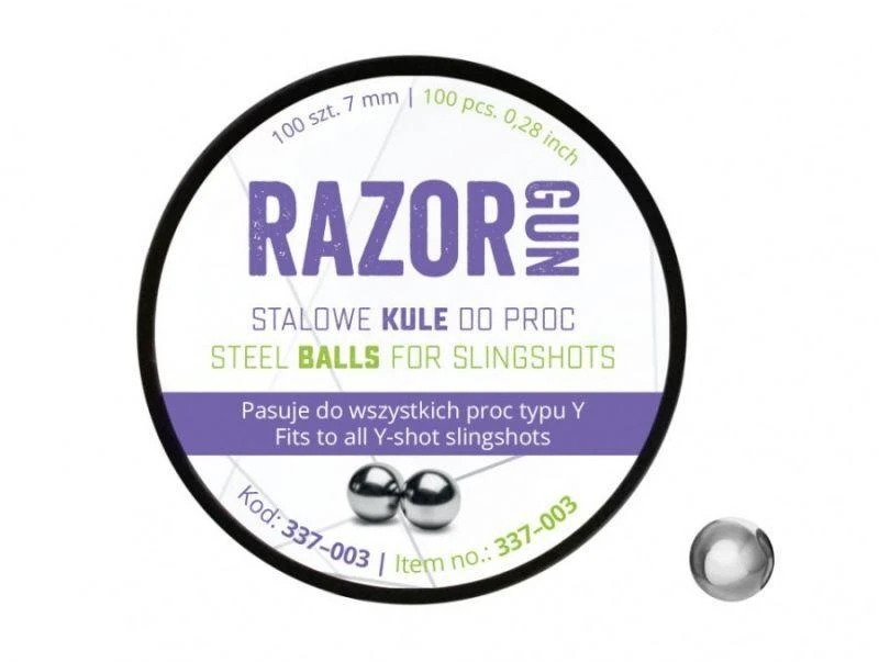 Slingshot RazorGun 7 mm timpos kamuoliukai, 100 vnt. (337-003)