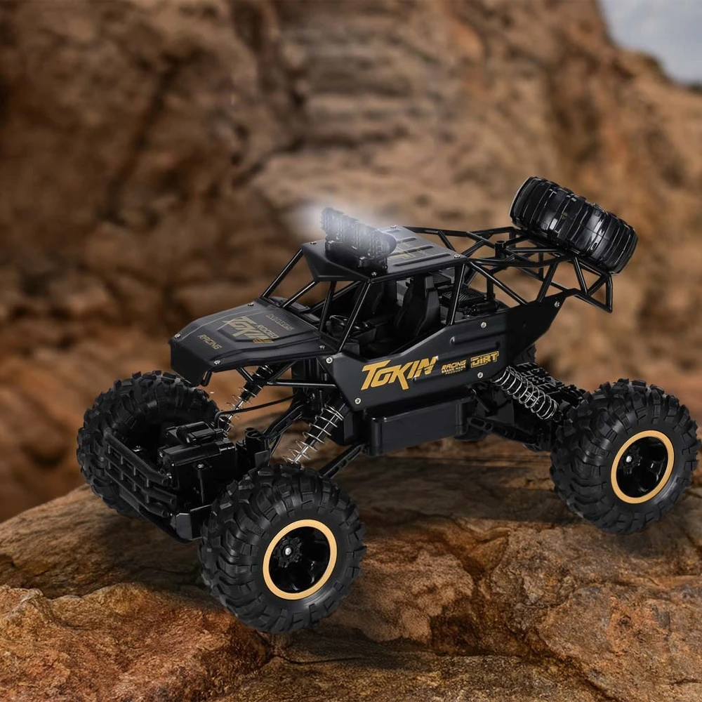 KIK RC automobilis Rock Crawler 1:12 4WD METAL juodas