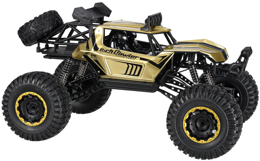 Ikonka RC automobilis Rock Crawler 2.4GHz 1:8 51cm aukso spalvos