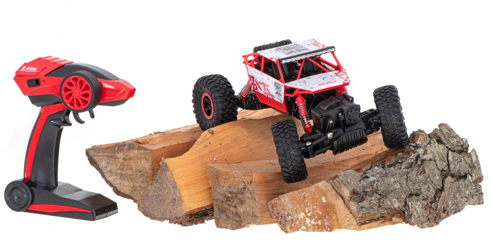 Ikonka RC automobilis Rock Crawler HB 2.4GHz 1:18 raudonas