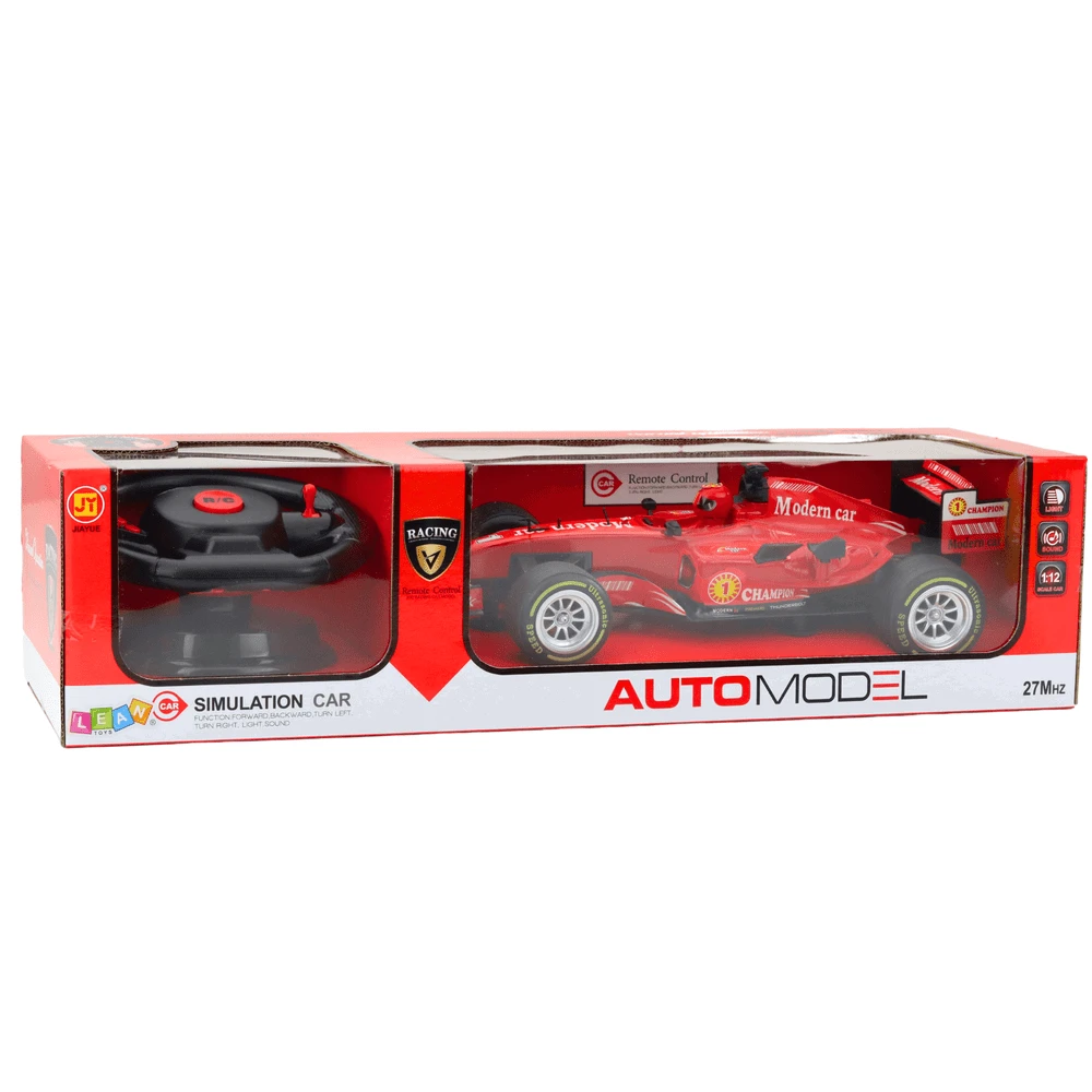 Lean Toys Nuotoliniu būdu valdomas lenktyninis automobilis 1:12 su šviesomis ir garsais