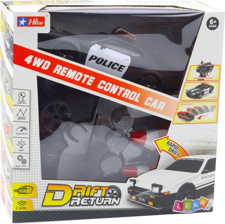 Lean Toys Nuotolinio valdymo policijos drifto mašina