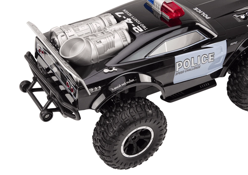 Terenowy Nuotoliniu būdu valdomas automobilis Off-road Remote Controlled Police Car RC 1:8