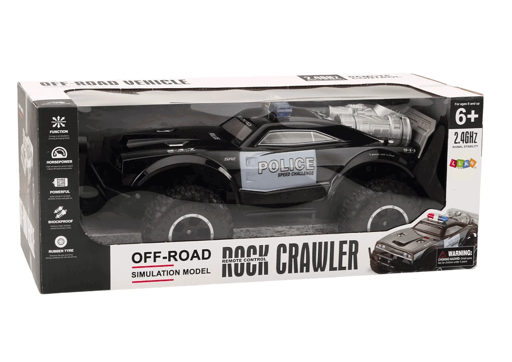 Terenowy Nuotoliniu būdu valdomas automobilis Off-road Remote Controlled Police Car RC 1:8