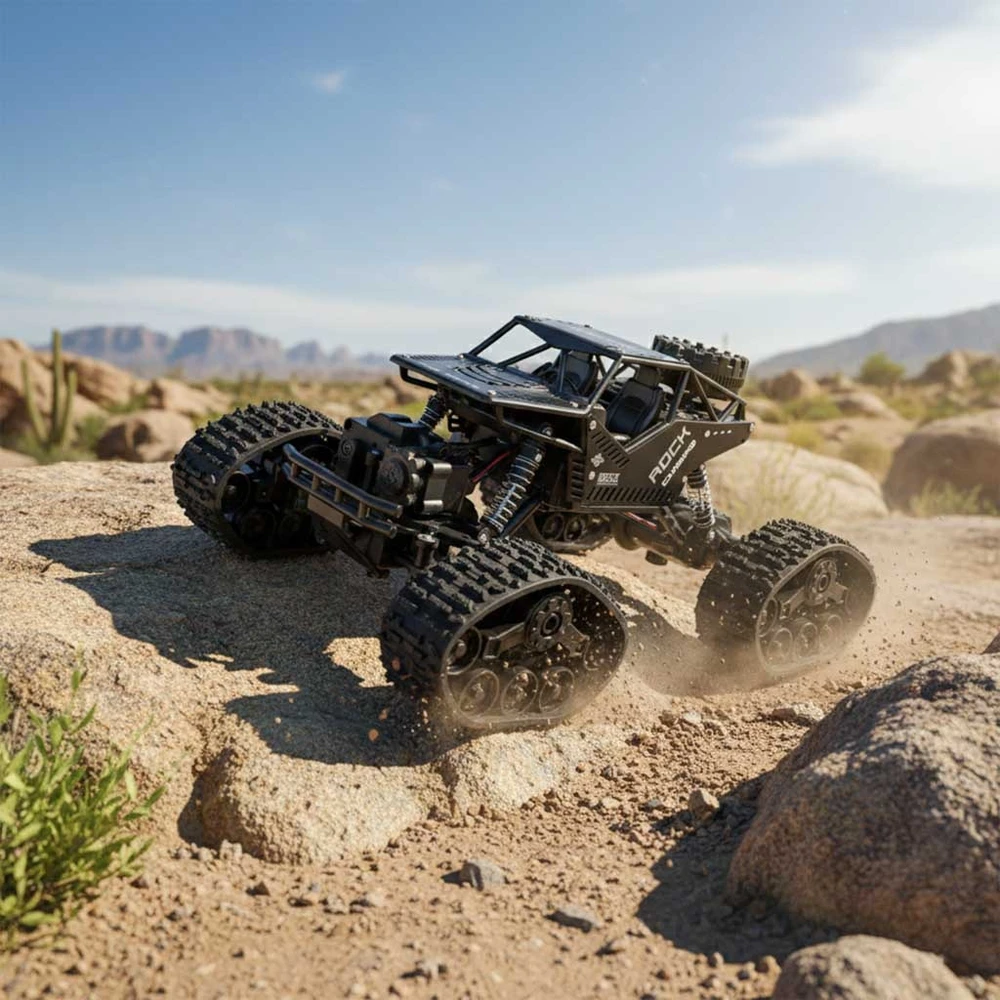 Ikonka RC Rock Crawler 4x4 LHC012 automobilis 2in1 juodas