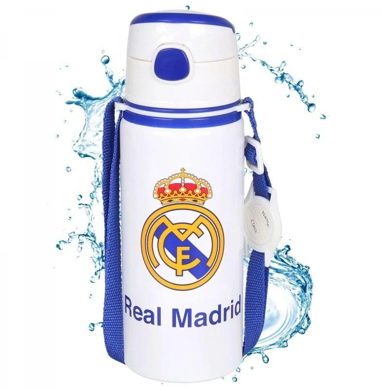Gertuvė KIDS Vaikiškas aliuminio vandens buteliukas su snapeliu, 600 ml, „Real Madrid“ / Rm00005