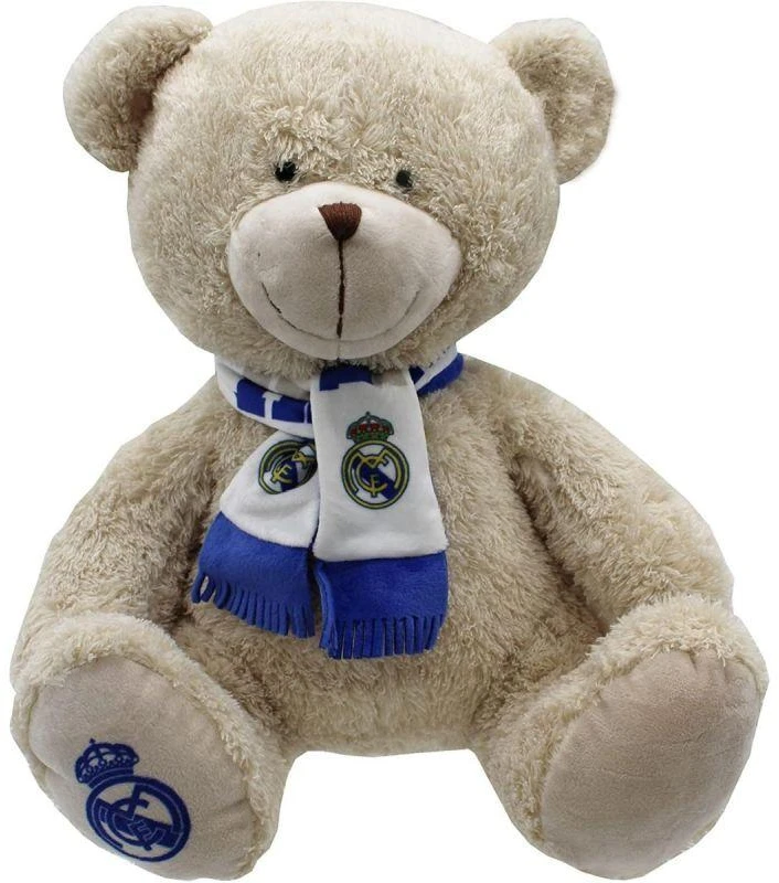 Cyp Brands „Real Madrid“ talismanas meškiukas, klubo pliušinis žaislas, 35 cm, M-31-RM