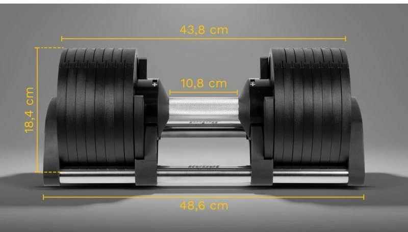 REBEL ACTIVE automatinis ketaus hantelis, 36 kg, 2kg žingsniai