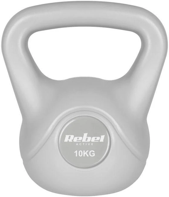 REBEL ACTIVE Kettlebell bituminous pilka 10 kg