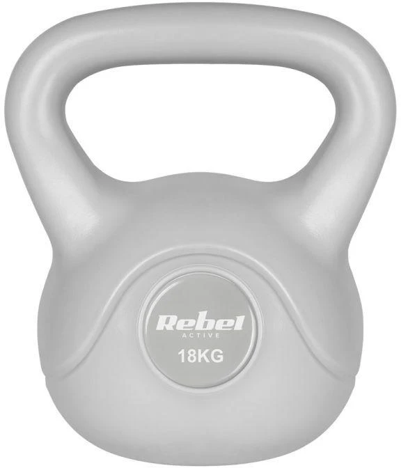 REBEL ACTIVE Kettlebell bituminous pilka 18 kg