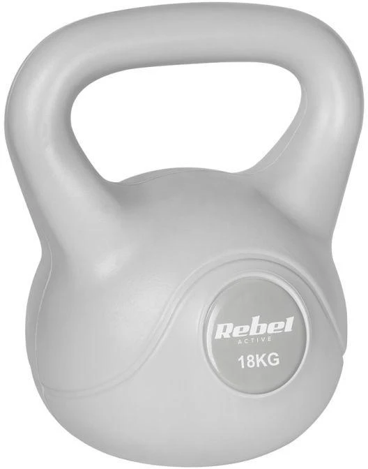 REBEL ACTIVE Kettlebell bituminous pilka 18 kg