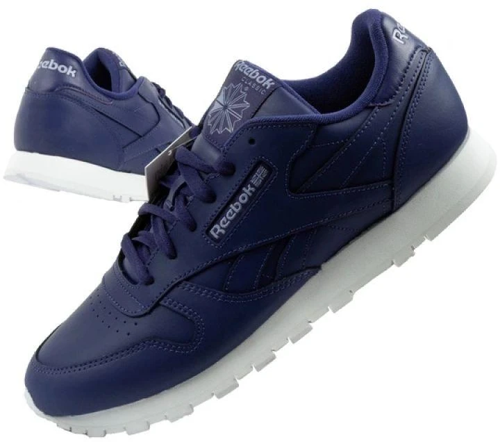 Reebok moteriški sportiniai bateliai Classic violetiniai odiniai madingi
