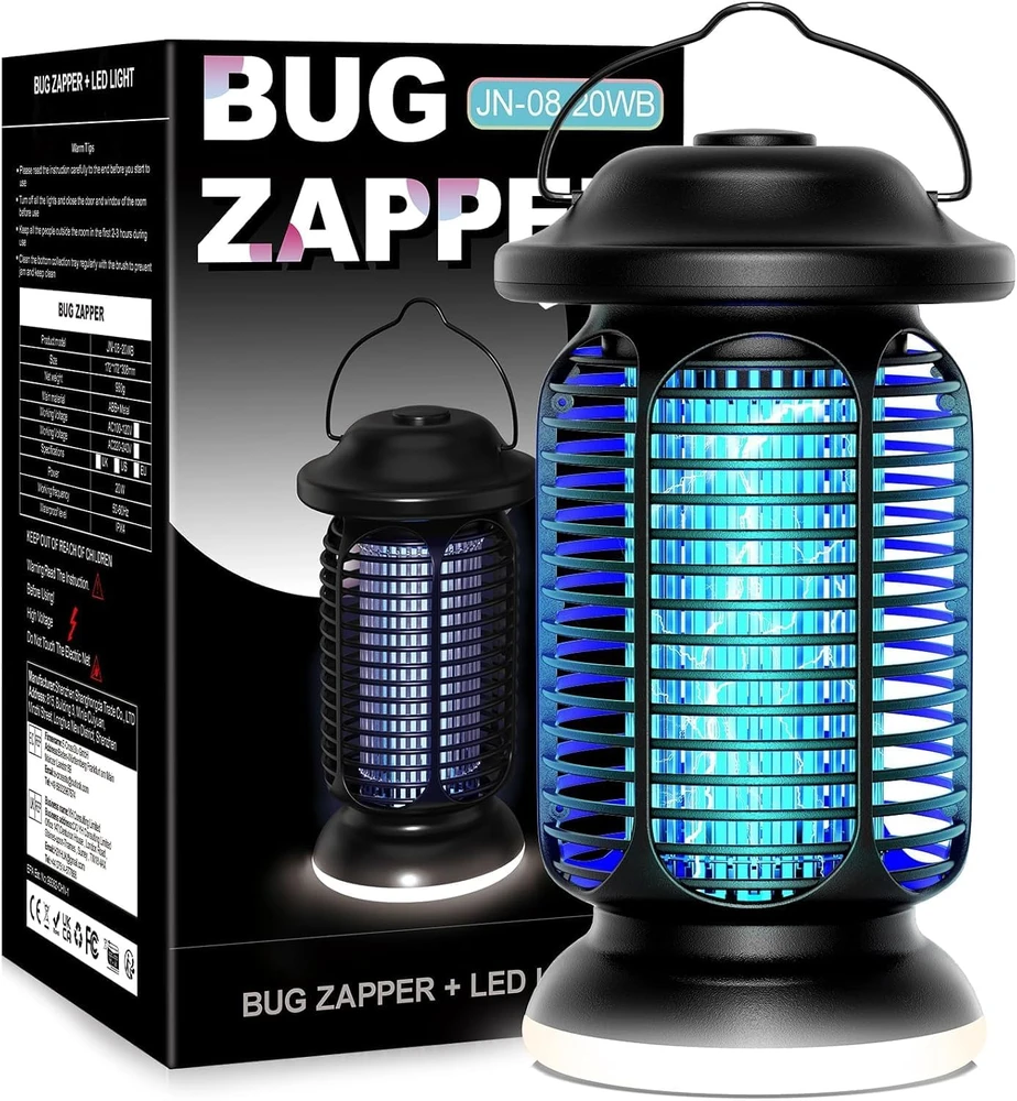 Regevo elektrinė vabzdžių gaudyklė su UV ir LED lempa, 20 W, 4000 V, IPX4, 26JN08