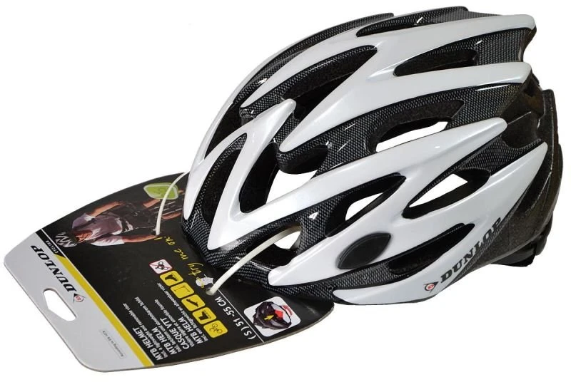 Reguliuojamas baltas dviračio šalmas Dunlop L
