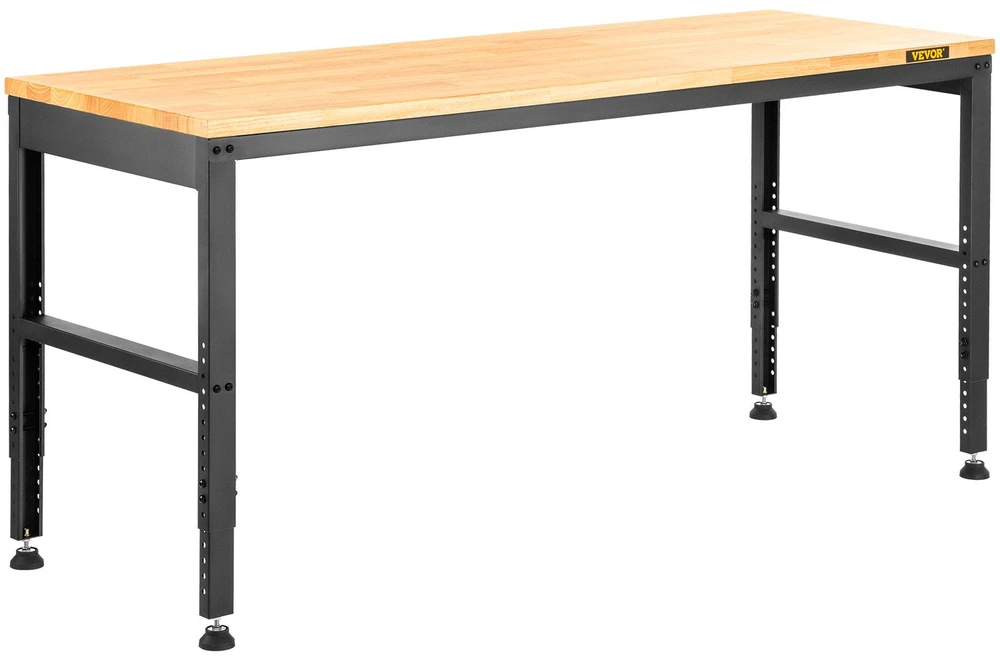 VEVOR Reguliuojamo aukščio darbo stalas 122 x 50 cm su elektros lizdu