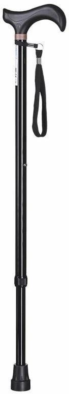 Adjustable walking stick ACTIONMED juodas