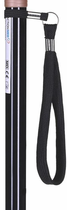 Adjustable walking stick ACTIONMED juodas