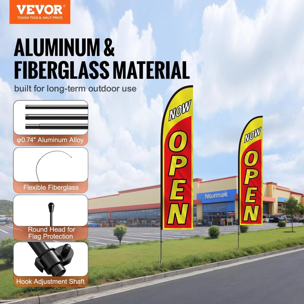 Vevor Verslo reklamos vėliavos ir stovi 16,3 m