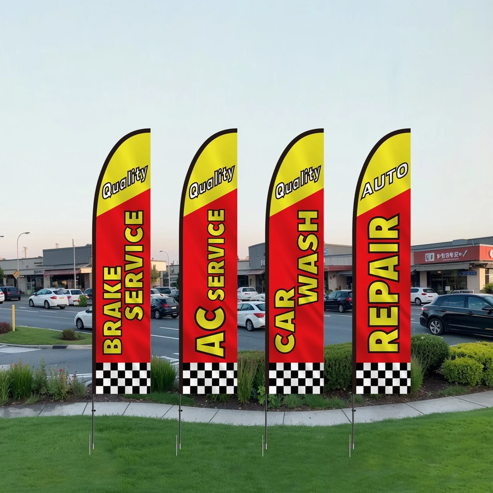 VEVOR automobilių remonto reklaminis vėliavų rinkinys