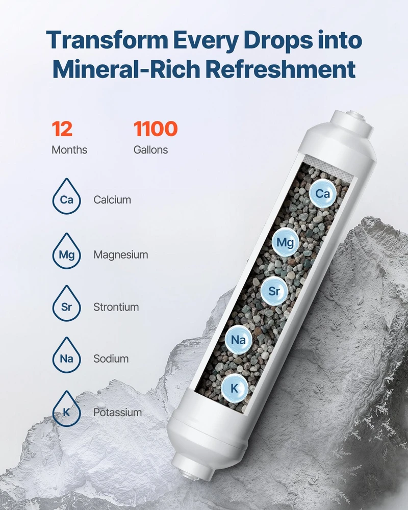 VEVOR Po kriaukle esantis remineralizacijos filtras 4150 litrų