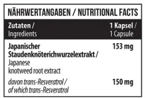 Resveratrol kapsulės MST 150 mg, 60 kapsulių