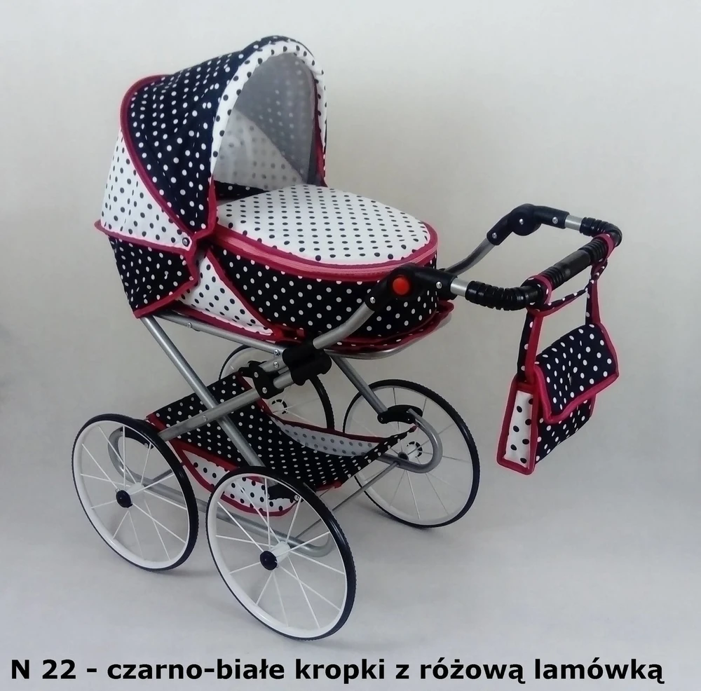 Retro stiliaus erdvus lėlių vežimėlis NATALIJA