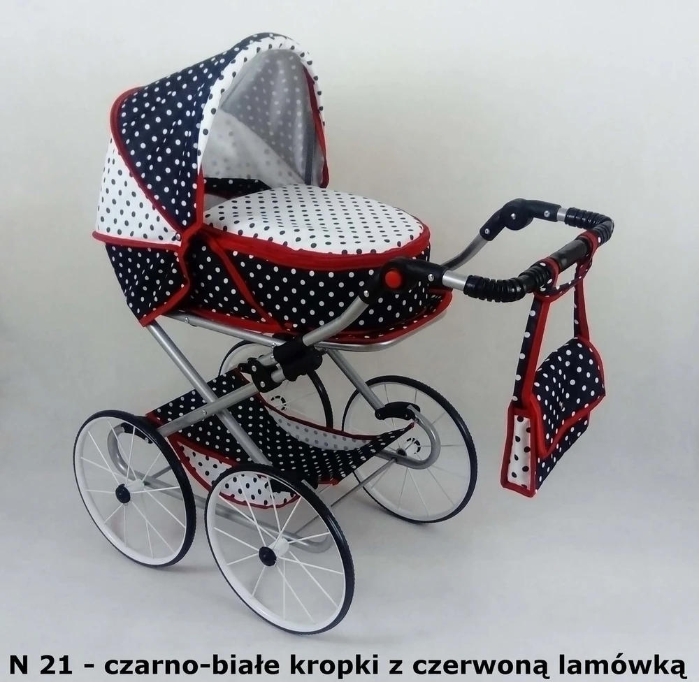 Retro stiliaus erdvus lėlių vežimėlis NATALIJA