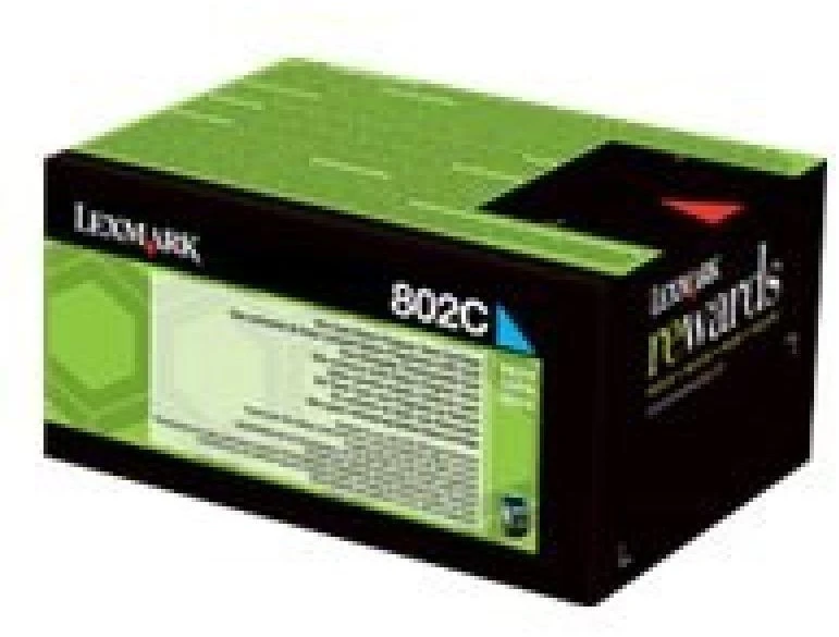 Lexmark 802C kasetė, žalsvai mėlyna
