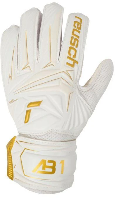 Reusch Attrakt AB1 Solid Junior vartininko pirštinės, baltos spalvos, 5672003 1130